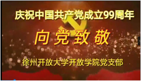 远程开放教育学院党支部开展“向党致敬” 庆祝建党99周年主题党日活动